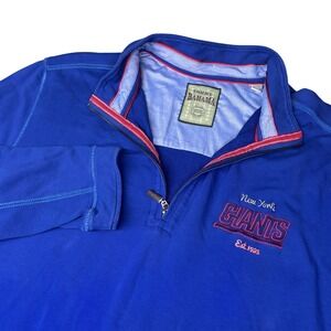 Tommy Bahama Quarter Zip Pullover Men XXL Blue NY Giants NFL Stretch Embroidered